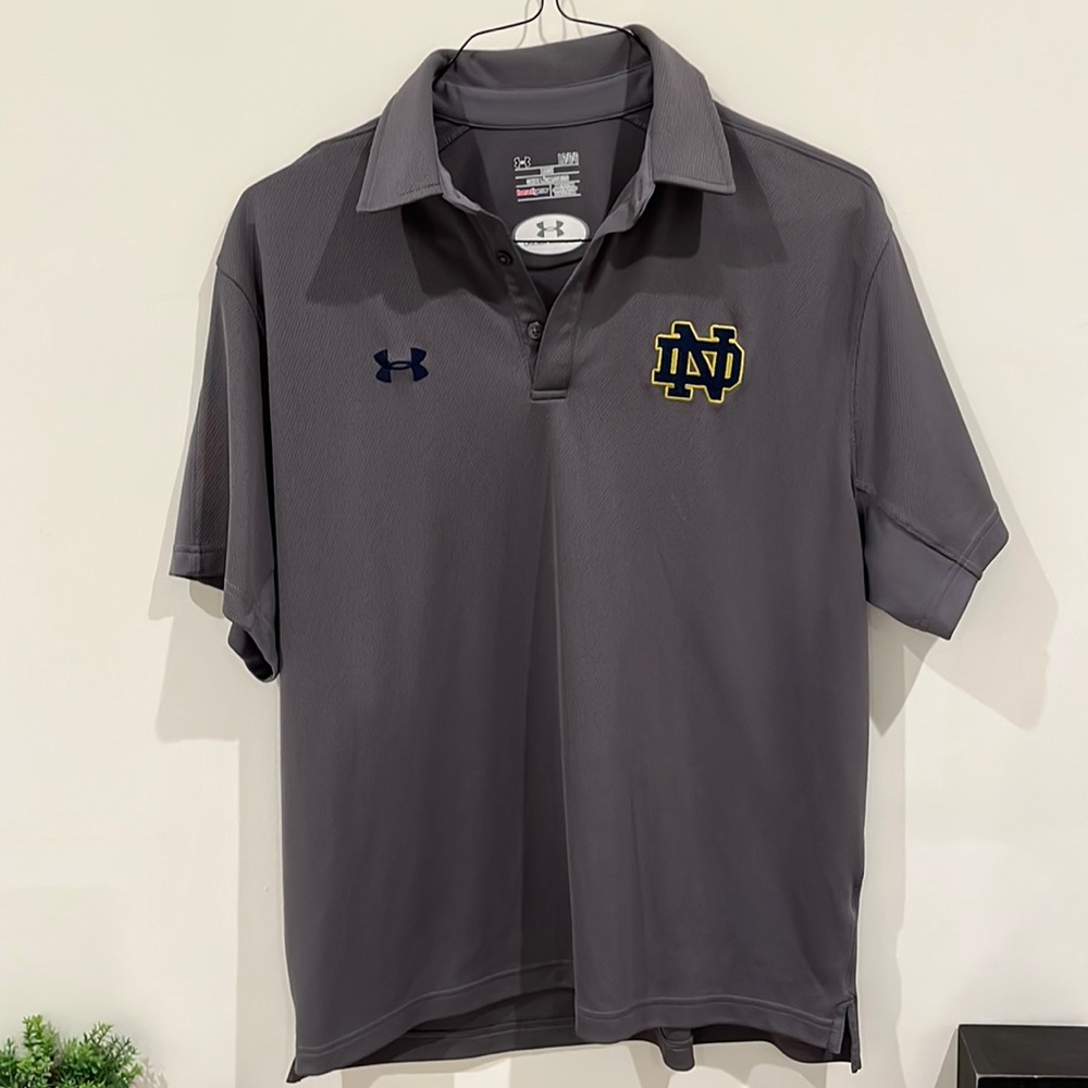 COPY - Grey Notre Dame Mens Golf Polo